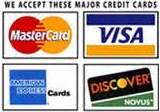 We Accept All 4 Major Credit Cards